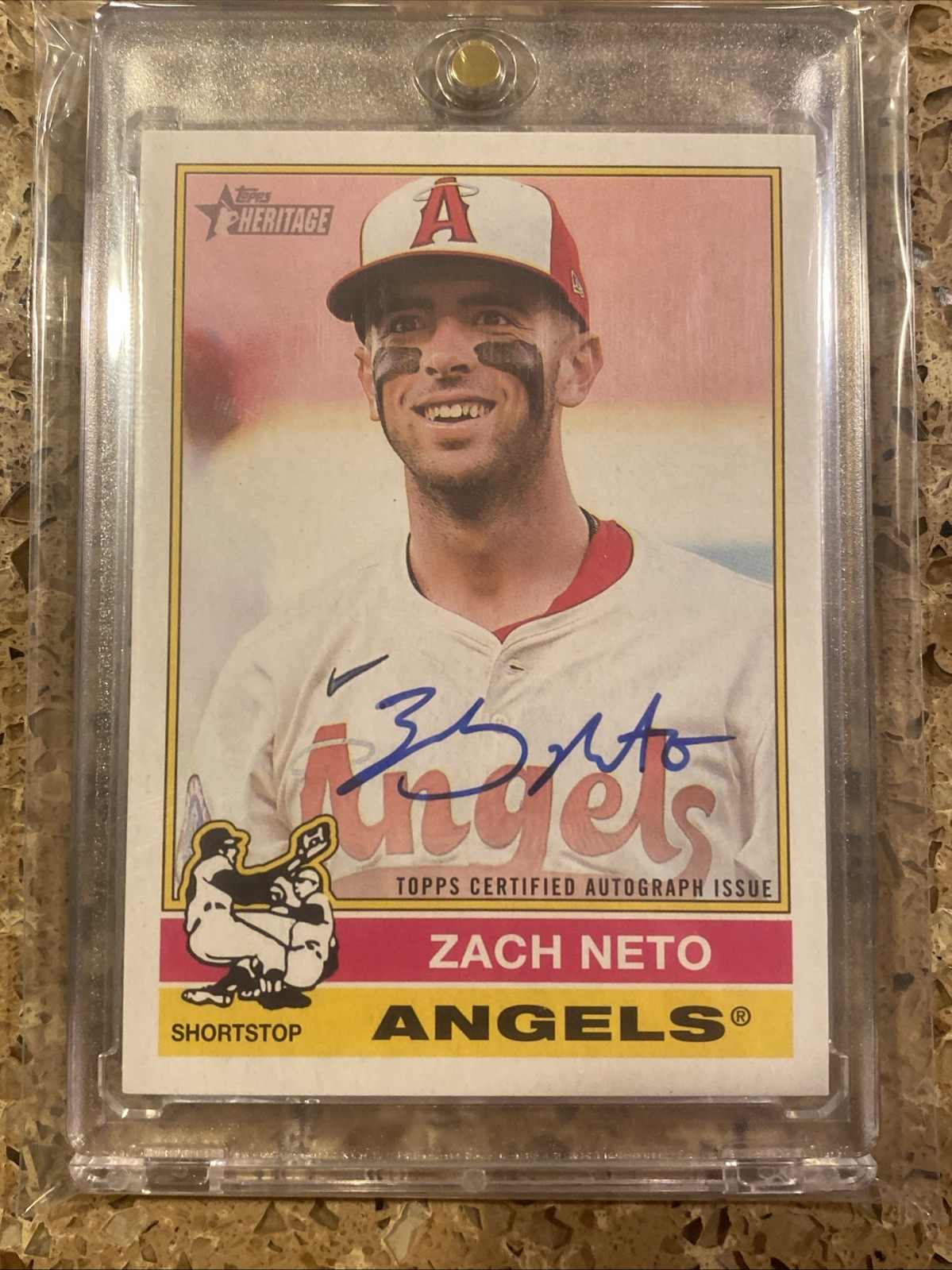 2025 Topps Heritage High Number Zach Neto #ROA-ZN Real One Auto Angels