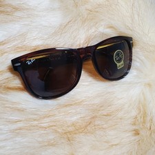 Ray-Ban RB4105 710/51 Folding Wayfarer Havana Tortoise Brown Gradient 54mm NEW