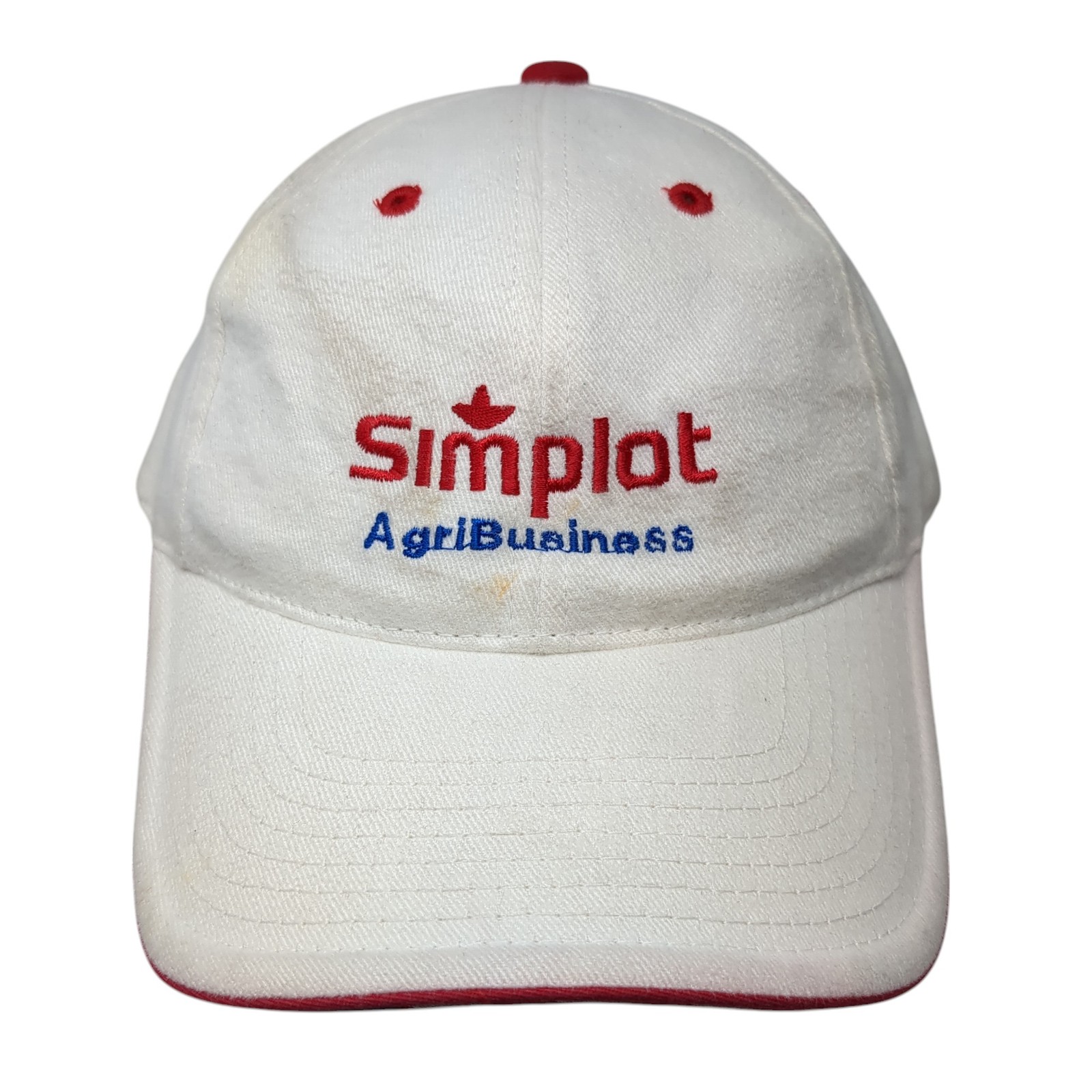 Simplot AgriBusiness Strapback Hat White One Size… - image 1