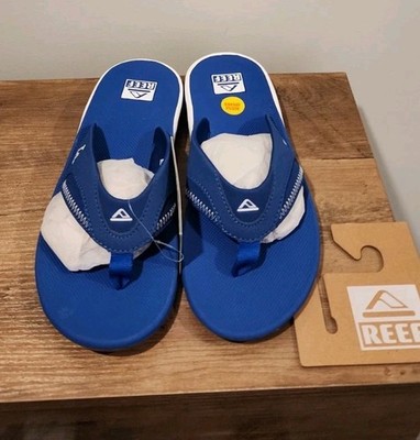 NEW Reef MLB Thong Flip Flops with Bottle Opener Blue LA  display picture 2