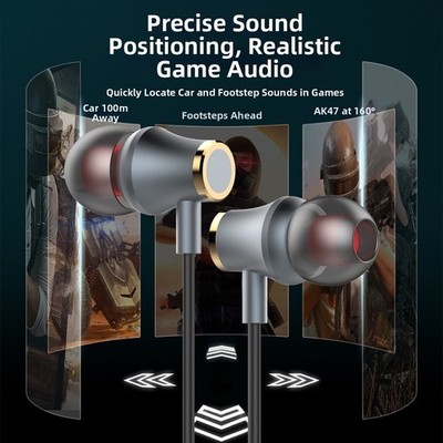 In Ear Kabelgebundene Ohrhörer mit USB C 3,5mm HiFi Sound Mikrofon für Android Handys