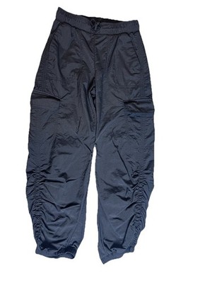 Unbranded Girl s Joggers Drawstring & Tapered Ankles Black Size L (12-14)