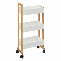 5Five Simply Smart Servierwagen Natureo, Rollregal Mit 3 Etagen, Weiß, 80 Cm