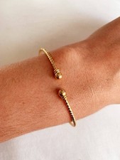 Gold Filled Adjustable Bangle  Minimalist Stackable Bracelet