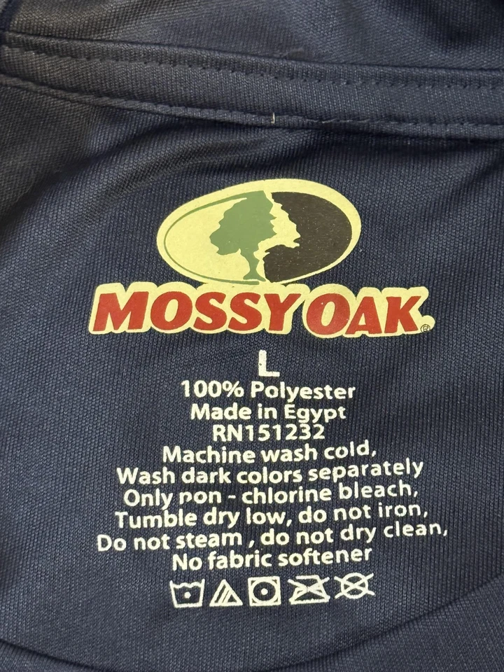 Mossy Oak Shirt + 2 Realtree Pants Mens Large Navy Black 2 Piece Set Base Layer - Image 2 of 4