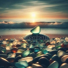 Digital Image Picture Photo Wallpaper Background Desktop Sea Glass Beach #A200