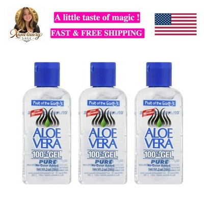 Travel-Sized Aloe Vera Gel 3 Pack - 2 oz Each for Immediate Healing and Moisture