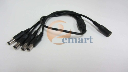 50 piezas cable divisor de alimentación de 1 a 4 CC para cámara de CCTV, 1 hembra a 4 machos - Imagen 2 de 2
