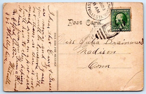 1912 ELKS BUILDING HUNT MEMORIAL HARTFORD CLUB CONNECTICUT CT POSTKARTE *FALTE * - Bild 2 von 2