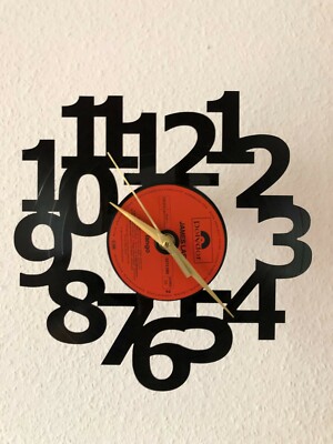 Alten Schallplatten Uhr Als Schallplatte Schallplattenuhr, Wanduhr