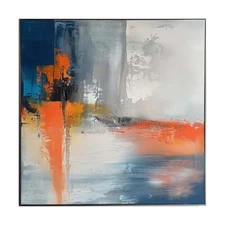 Abstract oil Painting on Canvas Art Hand Painted Thick Texture blue Home Decor