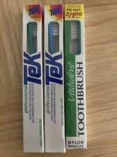 Mixed Lot Of 3 VTG NOS Toothbrushes Tek, Valudent