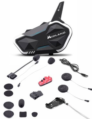 R1 MESH RCF Midland Single Dual Technology Motorcycle Intercom 