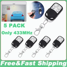 5 PCS Electric Gate Remote Control Key Fob Universal Cloning Garage Door 433 MHz