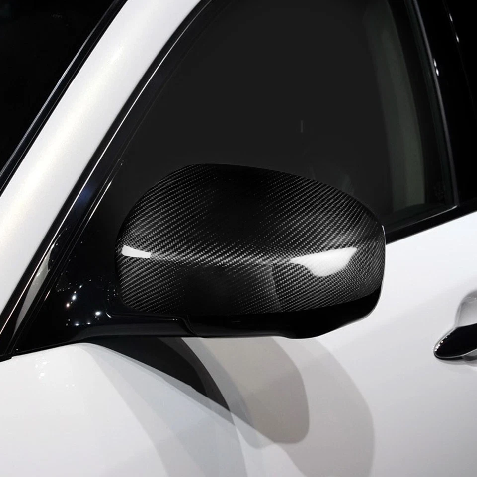 Cubierta de espejo retrovisor lateral de fibra de carbono real 3K para Infiniti FX35 FX37 QX70 EX35 Foto 3 de 4