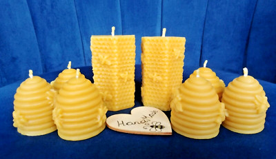 100 % Bienenwachs Wohnkultur Kerzen 2 x sechseckige Säule, 6 x Bienenstock Weihnachtsgeschenk