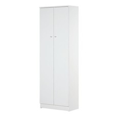 Armadio 2 Ante 180 Bianco con Ripiani Guardaroba Mobile da Ingresso per Ufficio