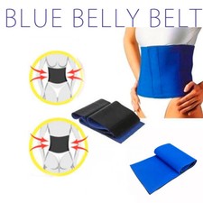 Blue Belly Belt Waist Trimmer Slimming Sweat Wrap Adjustable Fitness Support
