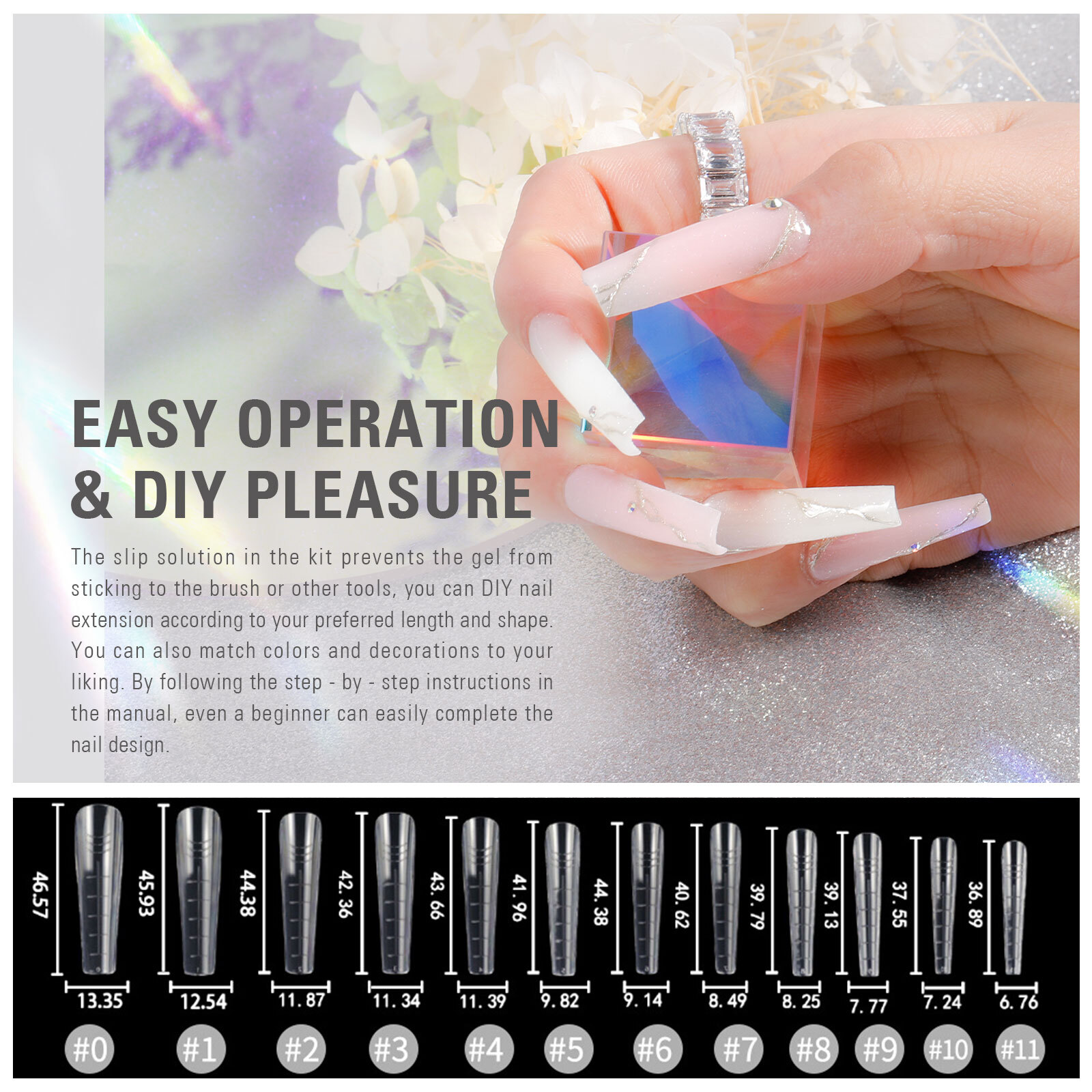 Aokitec 6 Colors Poly Nail Gel Extension Set Quick Build Nail Starter