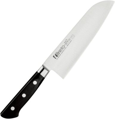 Kataoka Brieto M9pro Santoku Knife 175mm DPS CLAD M914-DPS Black plywood