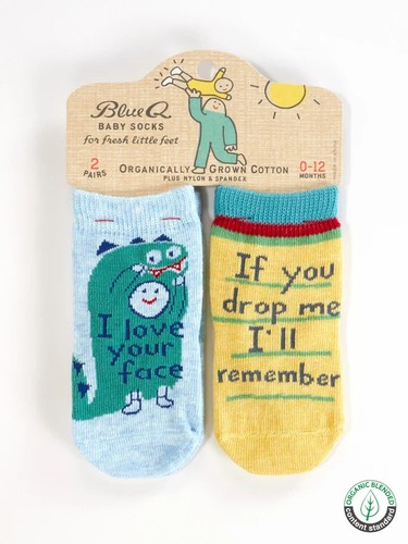 Calcetines bebé Blue Q 4 pies pequeños frescos 🧦 2 pares en tarjeta 🧦 68% algodón orgánico 🧦 - Imagen 10 de 15