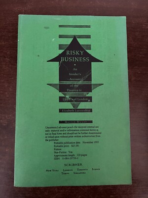 RISKY BUSINESS by ELIZABETH LUESSENHOP & MARTIN MAYER - SCRIBNER - P/B - 1995