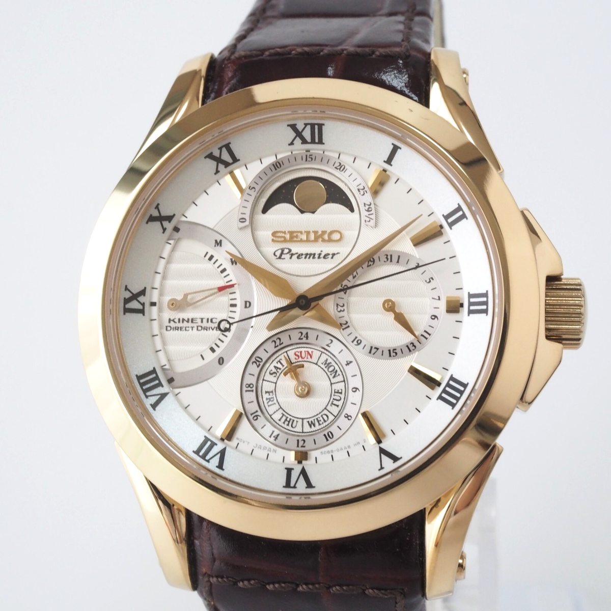 SEIKO Premier KINETIC SRX004P1/5D88-0AA0 Moonphase Watch - Main Image