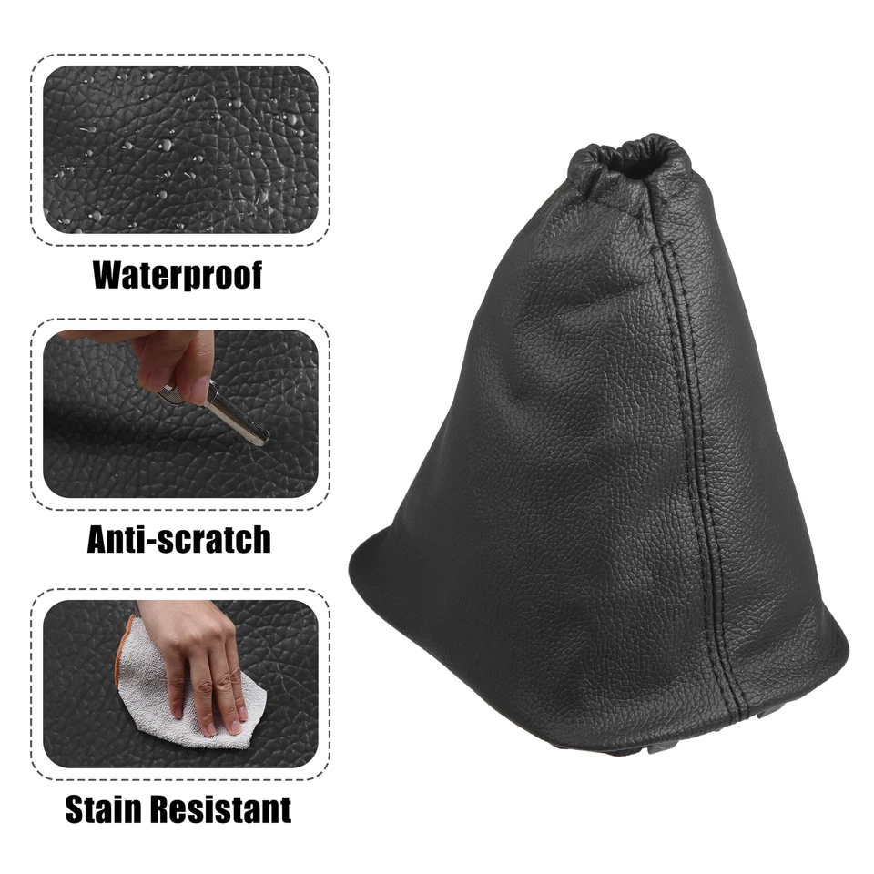 Cubierta de bota de cambio perilla de cambio de marchas bota cuero PU para Toyota Corolla Ex 1998-2009 Foto 3 de 4