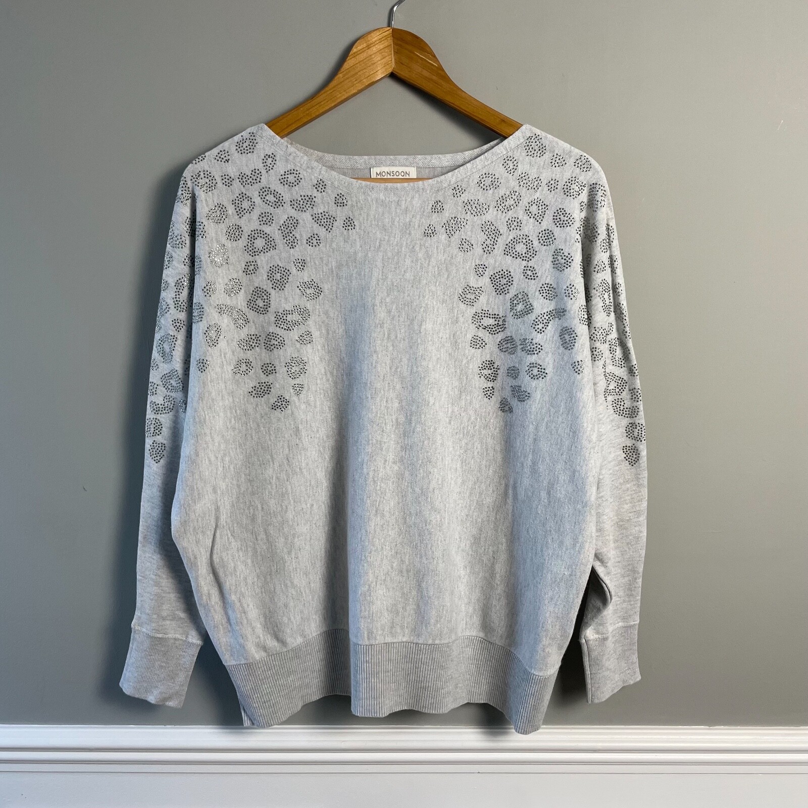 Monsoon Jumper Sweater Pullover Knitted Knit Large Long Sleeves