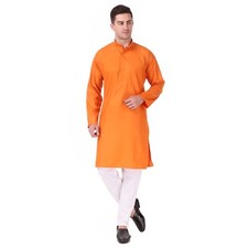 Men's Cotton Kurta Pajama Set Traditional Wear Embroidery Sherwani  Party