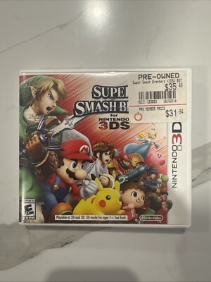 Super Smash Bros - Nintendo 3DS W/ Case and Booklet