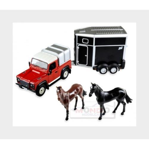 1:32 BRITAINS Land Rover Land Defender 90 1984 With Horse Trailer LC43239 Model - Picture 2 of 2