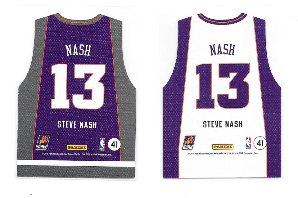 Lot of 2 2010-11 Panini Threads Team Threads Inserts Away & Home #41 Steve Nash - Image 2 of 2