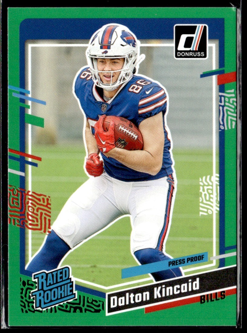 2023 Donruss Green Press Proof Dalton Kincaid Rookie Buffalo Bills #308