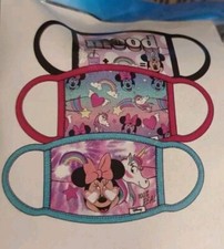 Disney Minnie Mouse Cloth Face Mask Washable and Reusable Youth 3 PK