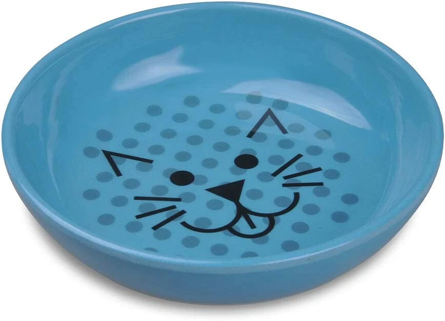 NUEVO Van Ness Pets EcoWare Whisker Friendly Cat Bowl 8 oz azul plato ancho 1 taza 5" Foto 2 de 4