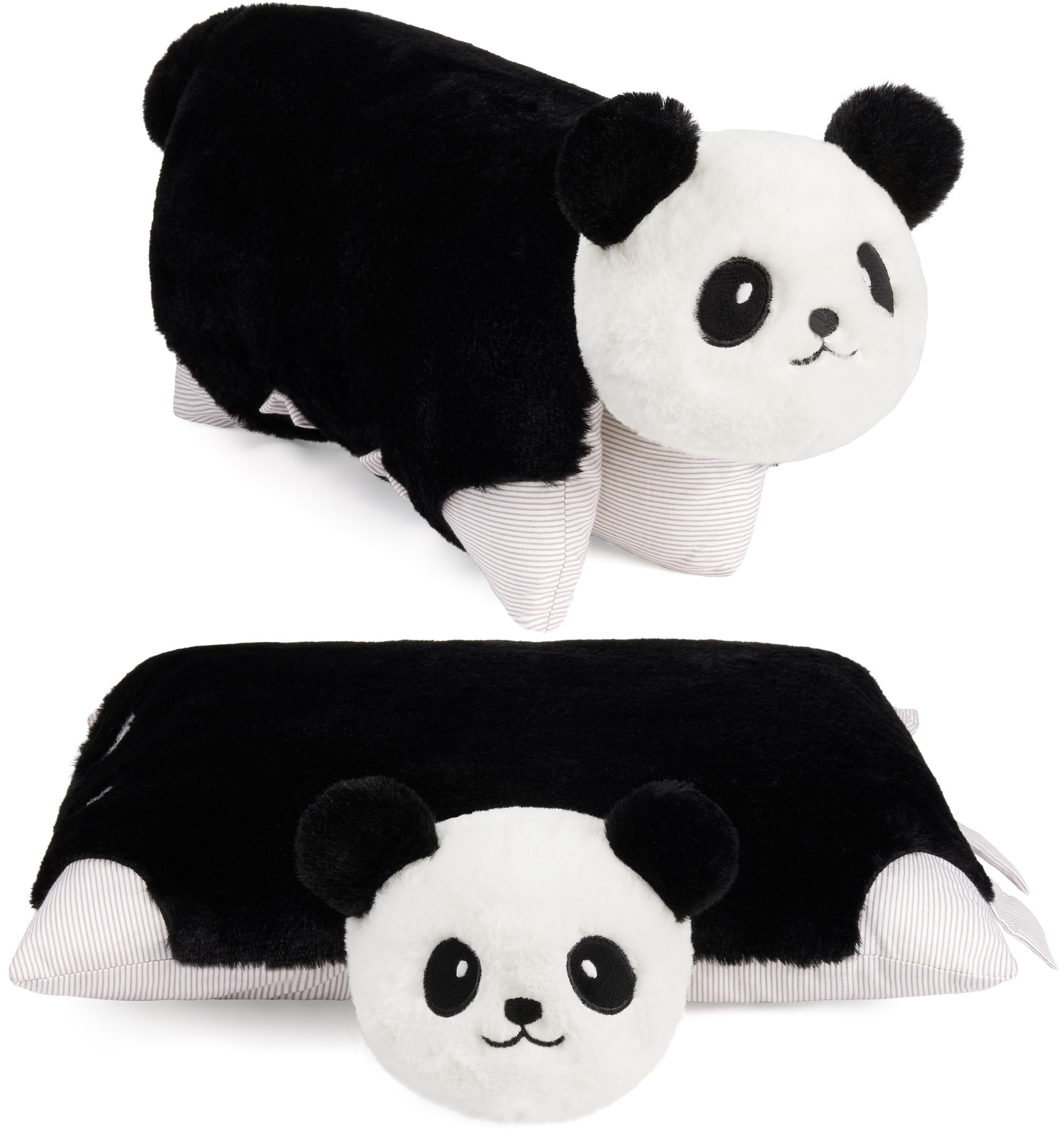 2in1 Orso Panda Peluche e Cuscino 40x30 cm Morbide Peluche Giocattoli Bambini