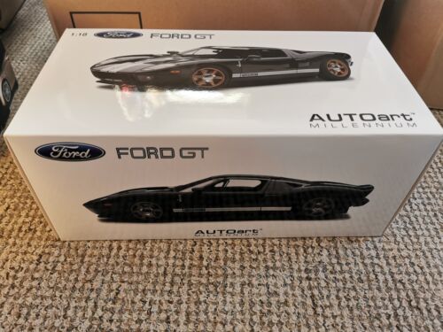 Autoart Ford GT 2005 Black/Silver 1/18 Rare - Afbeelding 1 van 3