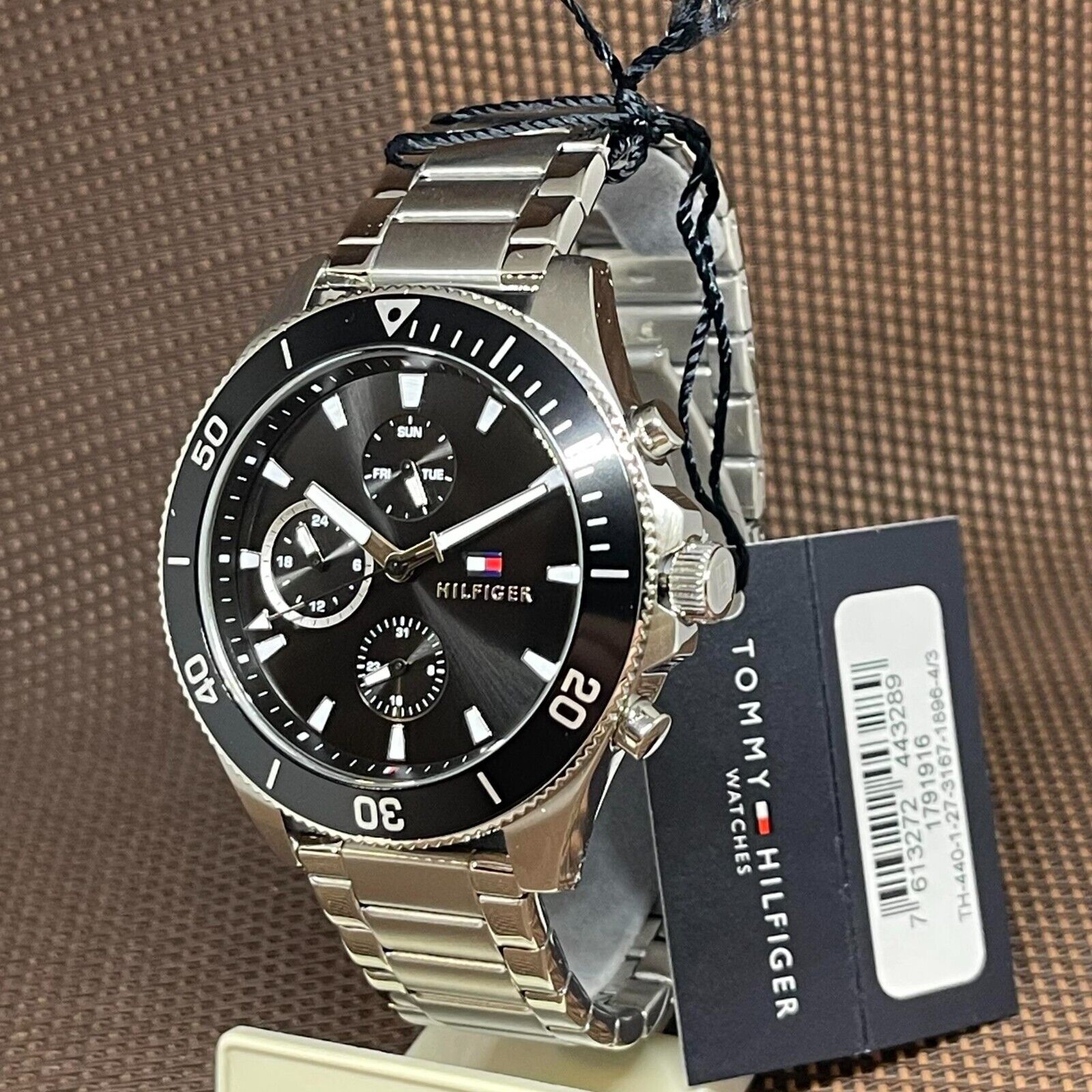 Hilfiger eBay Men\'s | Tommy 1791916 Larson Dress Analog Steel Black Stainless Watch