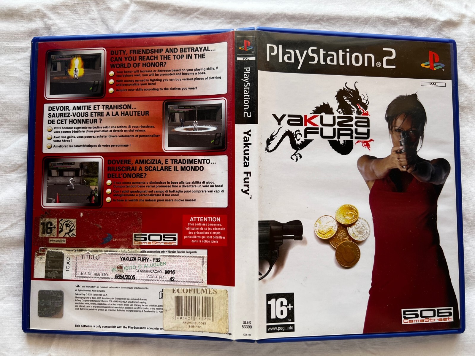 YAKUZA FURY Sony Playstation 2 PS2 PAL CIB European Exclusive English