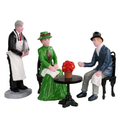 Lemax Christmas Village Cafe Society - Set of 3