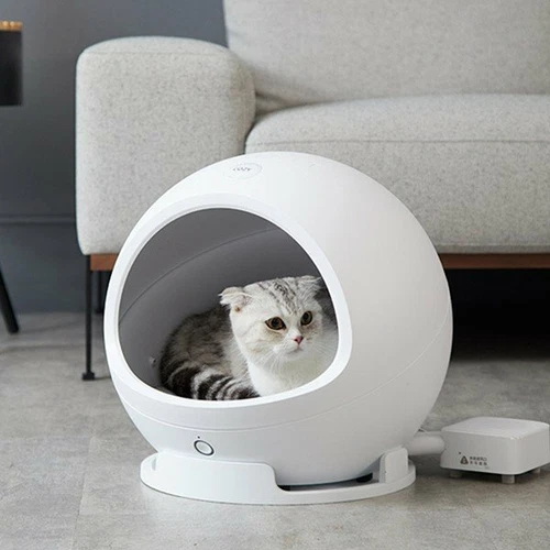 Smart Cozy Cat Bed House Cool Warm Adjustable Temperature Sleep Monitor V2