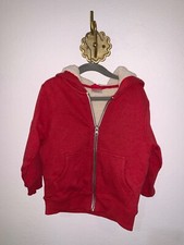 hanna andersson sherpa lined red hoodie unisex size 3