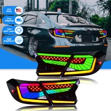 Full RGB LED Tail Lights For Honda Accord 2018-2022 DRL Rear Lamps Assembly