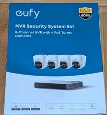 eufy PoE NVR Security System E41 24/7 Recording 2TB HDD 4 4K Turret Cams Outdoor