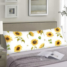 Sunflowers Gift Body Pillow Cover Rustic Sunflowers Summer Daisy Flower Farmhous