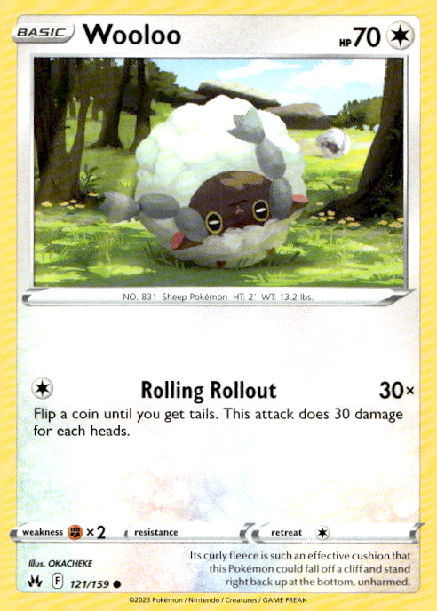 Wooloo 121/159 Common Regular SWSH: Crown Zenith NM