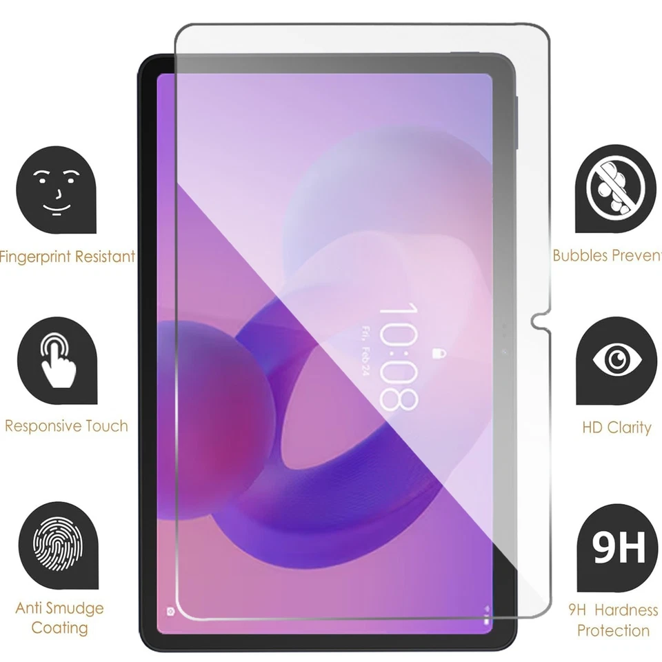 Protector de pantalla de vidrio templado Lenovo Idea Tab Plus 12.1 / Tab K12 9H HD paquete de 2 Foto 2 de 4