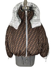 FENDI Nicki Minaj FF Logo Reversible Down Puffer Jacket Size M