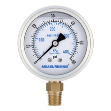 2-12 Inch Water Pressure Gauge 0-60 Psi Silicone Oil Filled All-weather Anti